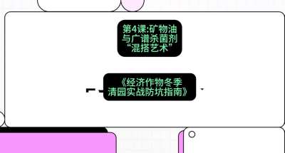 第4节：【替代方案】矿物油与广谱杀菌剂的&ldquo;混搭艺术&rdquo;，课程：《经济作物冬季清园&middot;实战防坑指南》#识农AI