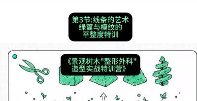 第03节：线条的艺术&mdash;&mdash;绿篱与模纹的平整度特训，课程：《景观树木&ldquo;整形外科&rdquo;造型实战特训营》#识农AI